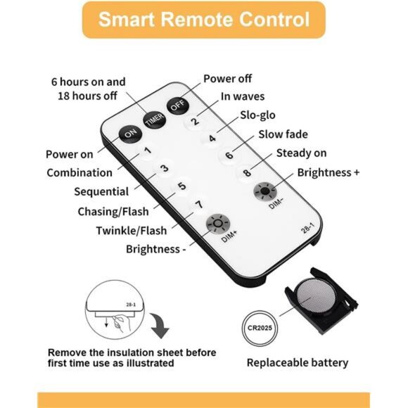 Globe String Lights 59 Ft 100 LED Warm White Twinkle Indoor Outdoor Wedding Deco - Picture 6 of 7